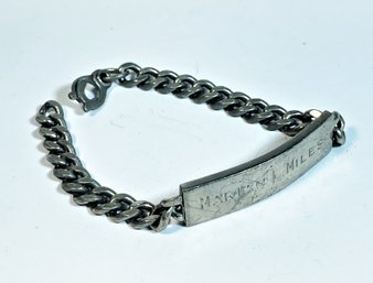 Vintage Sterling Silver ID Bracelet