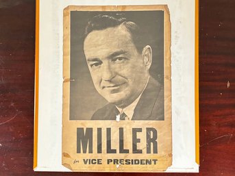 An Antique Advertising Poster - Miller For President