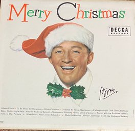 Bing Crosby- Merry Christmas - Vinyl LP DL 8128 W/ Sleeve- Decca Records- VG