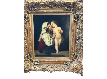 Reproduction Painting Titled 'le Baiser' (The Kiss) After Original Oil Painting By William-Adolphe Bouguereau