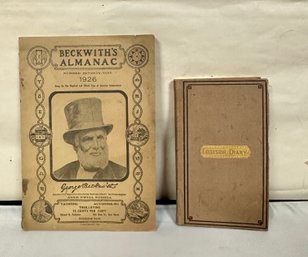 1880 Excelsior Diary & Beckwith's 1926 Almanac         212 - A3