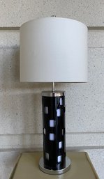 Black & White Acrylic Geometric Block Deco Table Lamp