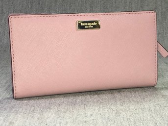 Wonderful Like New KATE SPADE Pink Grosgrain Leather Wallet - Fantastic Wallet - Amazing Condition !