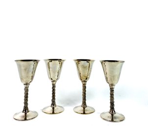 Rogers Silver Plate Cordial Cups - Made In Spain