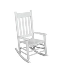 Style Selections White Wood Frame Rocking Chair(s) With Slat Seat