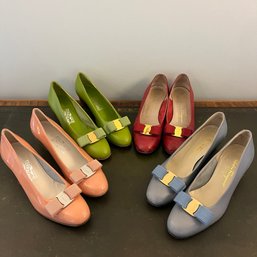 A Variety Of Colorful Ferragamo Heels - Size 9 AA (2A)