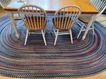 Jewel Toned Braided Oval Carpet 8' X 11'