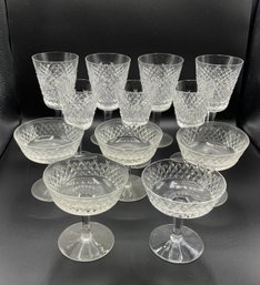 Vintage Waterford Alana Crystal Glasses ~ 12 Pc Lot ~