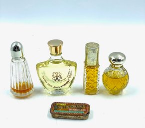 Collection Of Vintage Avon Diminutive Perfume Fragrance Bottles & Tin