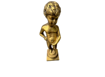 Bruxelles Belgium Manneken Pis Brass Fountain Sculpture