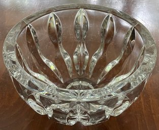 Vintage Heavy Cut Glass Bowl - 7' Diameter