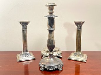 Vintage Silver Plated Candlesticks