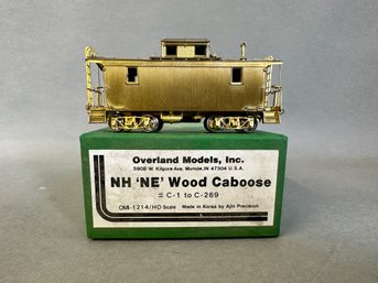 Brass Overland Models NH 'NE' Wood Caboose Train With Original Box