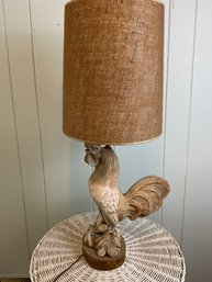 Vintage Ceramic Rooster Table Lamp