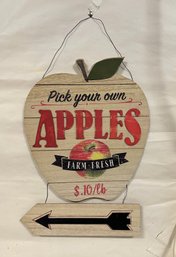 Farm House Apples Farm Fresh Picking Wood Sign For Hanging    AI - A3