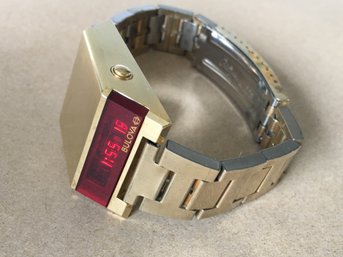 Very Rare 1970s BULOVA Computron Drivers Digital Watch - IT WORKS ! ! ! ! - Very Cool Vintage Watch - WOW !