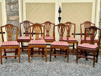 Eight Chippendale Dining Chairs