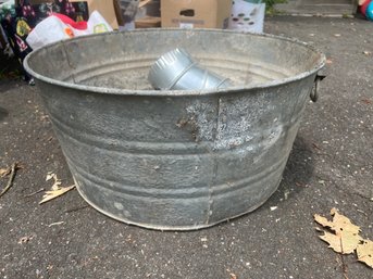 Large Galvanized Metal Tub