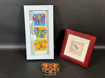 A Selection Of Decorative Butterfly-Themed Items