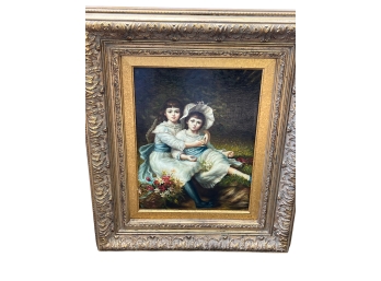 Framed Reproduction After Original Oil Painting By German Artist Carl Wilhelm Friedrich Bauerle (1831-1912)