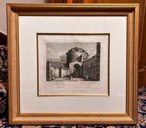 A 19th Century Italian Etching, Temple Of Romulus