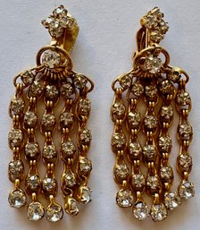 Iradj Moini Chandelier Rhinestone Earrings