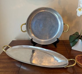 Pair Of Double Handled Pans