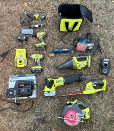 Power Tools Lot - Saws, Drills, Sanders - Ryobi, Craftsman, Black & Decker