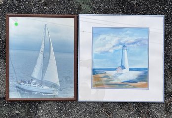 A Pair Of Nautical Themed Artworks