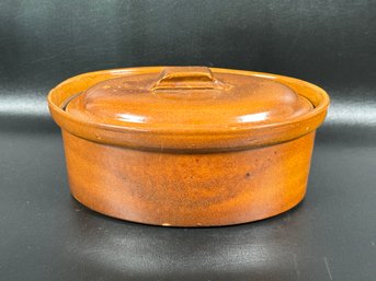 A Vintage Casserole With Lid, Made In England By Pearsons Of Chesterfield