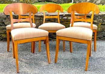 A Set Of 5 Vintage Biedermeier Dining Chairs