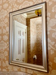 A Silver Painted Wood Frame Mirror - 1st Flr Bath