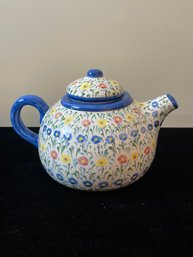 Hand Painted Ceramic Teapot Portugal