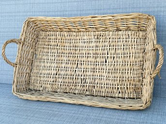 A Large Vintage Wicker Basket - Wonderful For Serving!