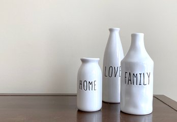 Pier 1 Ceramic Milk Bottle Decor  - Home-love-family