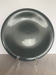 Vtg MCM Russel Wright 13' Dark Grey Chop Plate Round Platter Stamped Justin Thauard & Son (read Description)