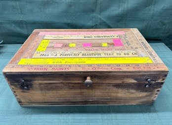 Vintage Ruler Box With Handles