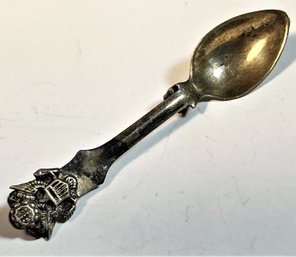 Vintage Sterling Silver Spoon Brooch Patriotic