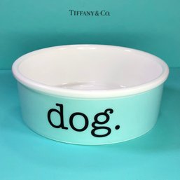 Spectacular Brand New TIFFANY & Co. Bone China Dog Bowl - Platinum Trim - Amazing Tiffany Piece ! WOW !