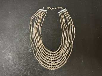 A Vintage 8-Strand Faux Pearl Necklace