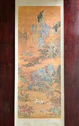 A Vintage Mid Century Chinese Reproduction Scroll Print