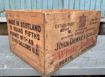 Vintage 'John Dewer & Sons Gold Label Scotch' Bottle Crate