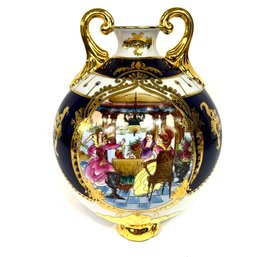 L.F. Fine Porcelain Limoges Lavish Footed Urn