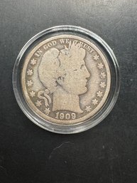 1909-O Silver Barber Half Dollar