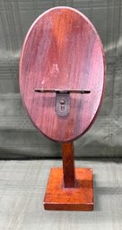 Vintage Adjustable Tilting Oval Display On Stand