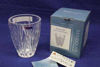 New In Box Brookside Hurricane Vase By Waterford By Marquis - Lot 1