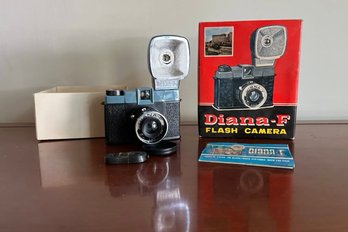 Vintage Diana F Flash 120 Film Camera W/ Box & Extras No. 162