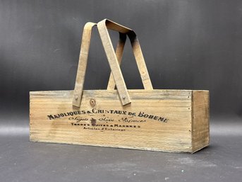 A Vintage-Style French Market Basket In Wood