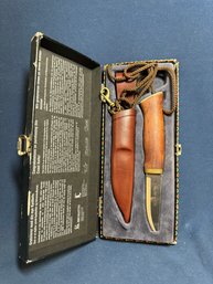 Never Used Brusletto Made In Norway Knife In Box W/ Sheath