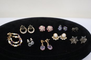 Pierced Costume Earrings Lot (9 Pairs)